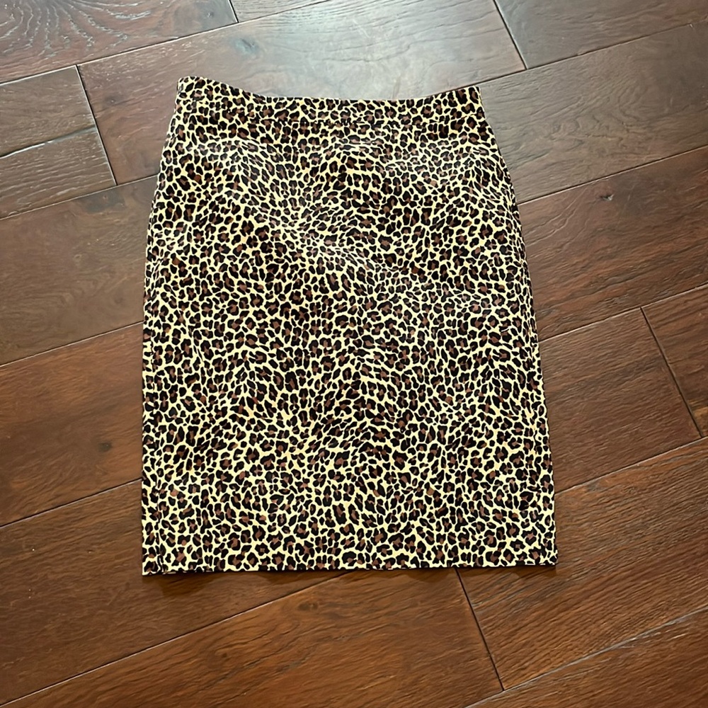 JCrew animal print pencil skirt size 12